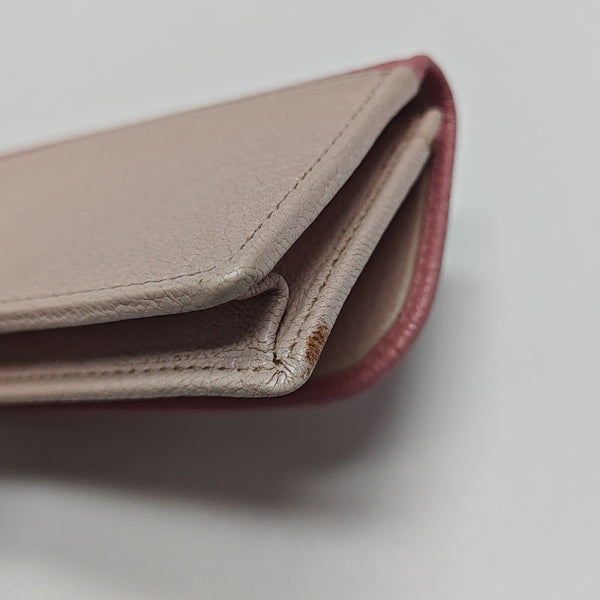 Madras Leather Pink Card Holder
