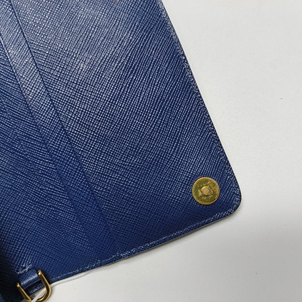 Saffiano Calfskin Shoulder Bag Blue