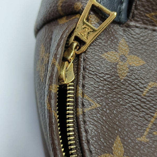 PALM SPRINGS Mini Monogram Coated Canvas Brown