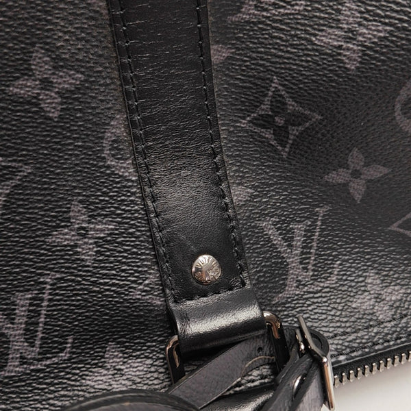 KEEPALL 35 Monogram Coated Canvas Black