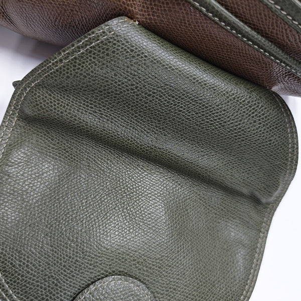 Calfskin Top Handle Bag Brown