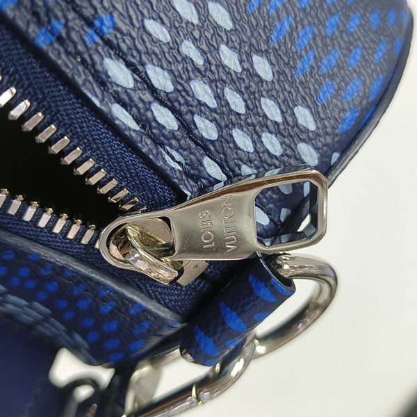 Coated Canvas Shoulder Bag PM Blue