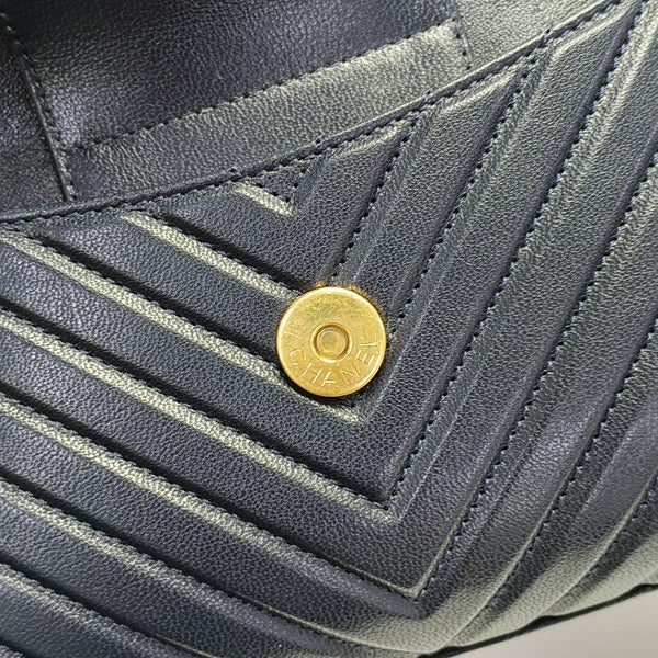 Chevron Lambskin Blue