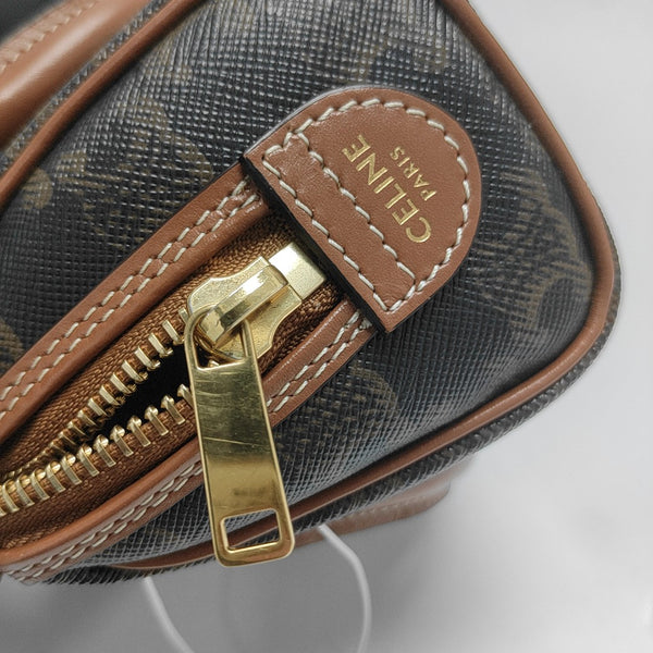 TRIOMPHE CANVAS Mini Coated Canvas Brown