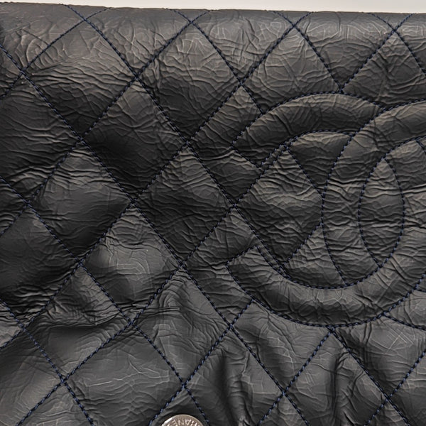 Quilted Calfskin Tote Bag Blue