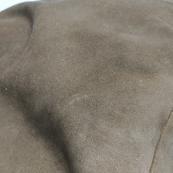 Suede Top Handle Bag Brown