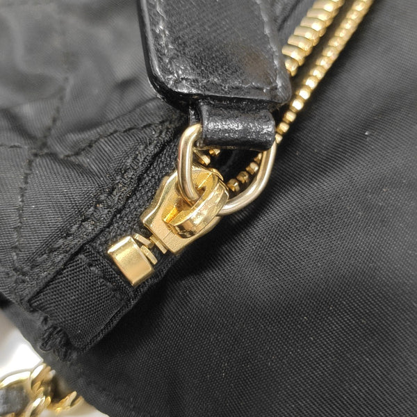 Nylon Quilted Nylon Black