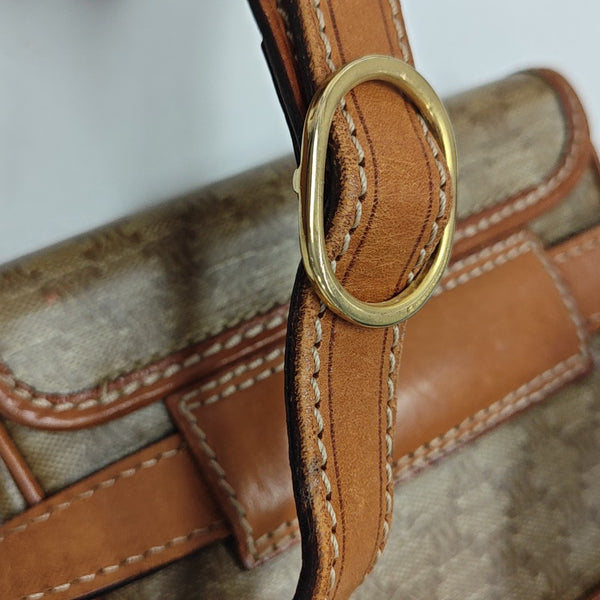 Coated Canvas Belt Bag Brown