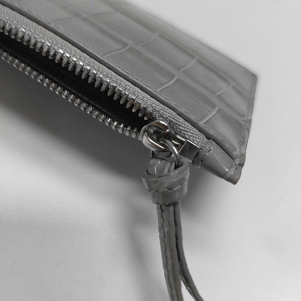 Classic City Calfskin Gray Card Holder