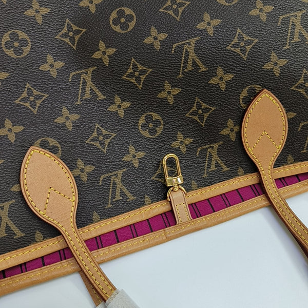 NEVERFULL MM Monogram Coated Canvas Brown