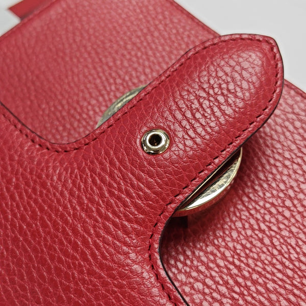 Interlocking G Small Calfskin Red