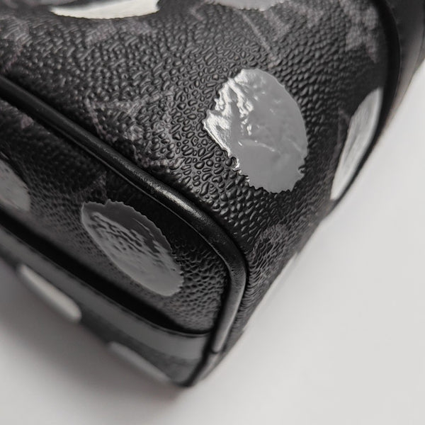 KEEPALL Monogram Coated Canvas Black