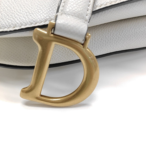 Saddle Mini Calfskin White