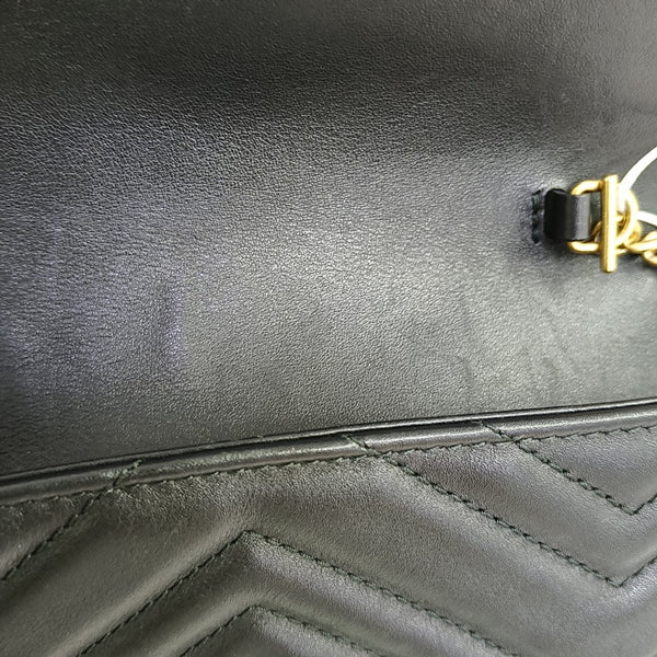 GG Marmont Mini Quilted Calfskin Black