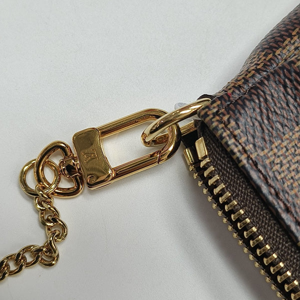 ACCESSOIRES Mini Damier Ebene Coated Canvas Brown