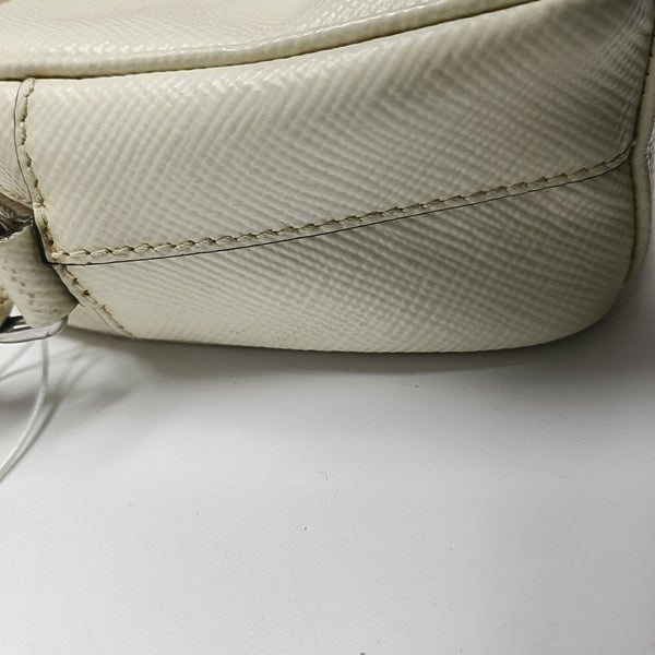 Saffiano Calfskin Shoulder Bag White