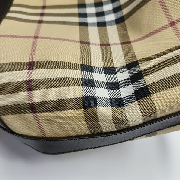 Coated Canvas Bucket Bag Beige