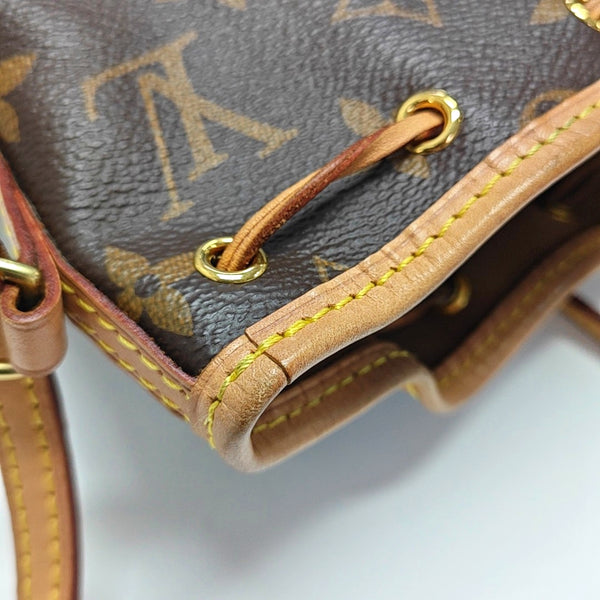NÉONOÉ Nano Monogram Coated Canvas Brown