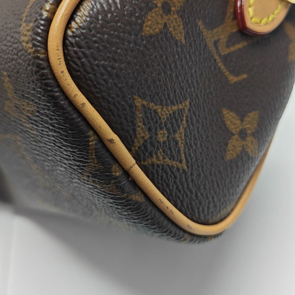 SPEEDY Nano Monogram Coated Canvas Brown