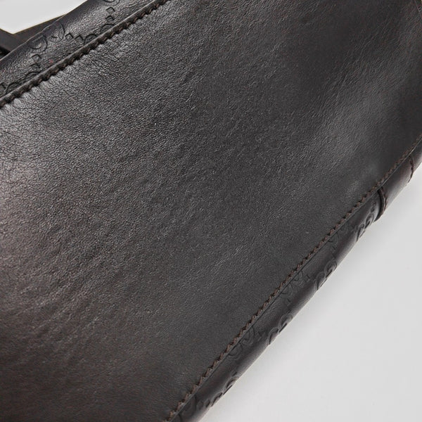 Monogram Calfskin Top Handle Bag Brown