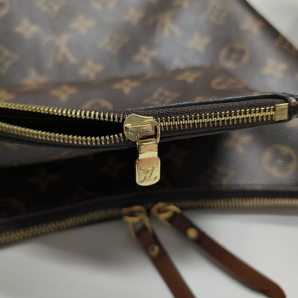 LOOP HOBO Monogram Coated Canvas Brown