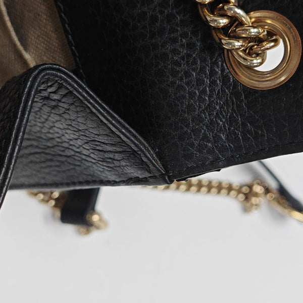 Interlocking G Small Calfskin Black
