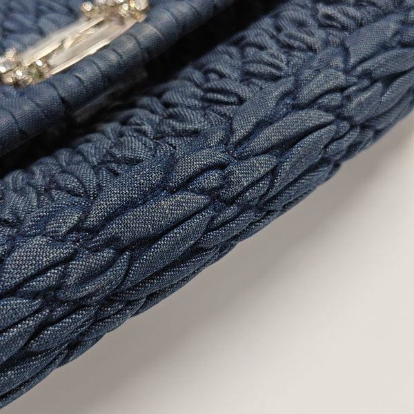 Crystal Quilted Denim Blue