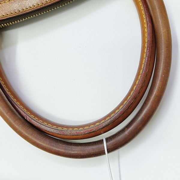 Monogram Coated Canvas Top Handle Bag Brown