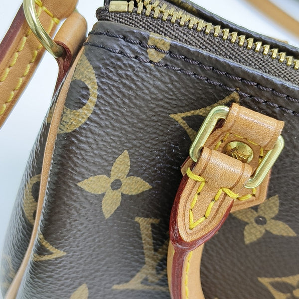 SPEEDY Nano Monogram Coated Canvas Brown