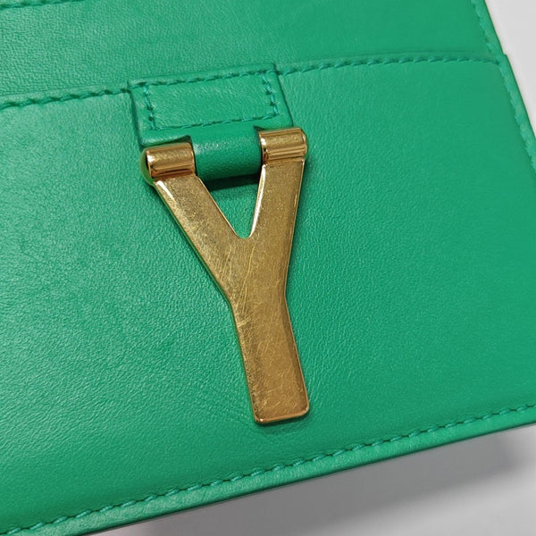 Calfskin Card Holder Green