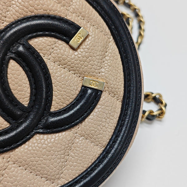 FILIGREE Quilted Grained Calfskin Beige