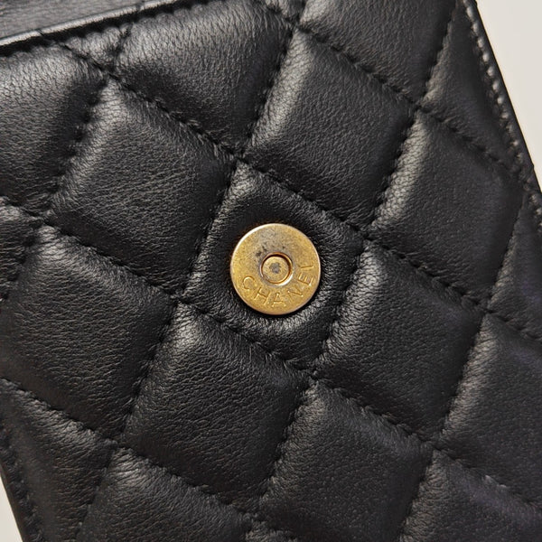 Quilted Lambskin Crossbody Bag Mini Black