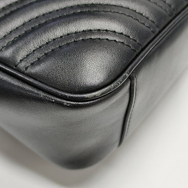 GG Marmont Small Quilted Calfskin Black