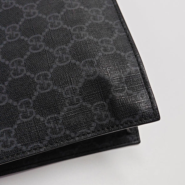 Monogram Coated Canvas Tote Bag Black