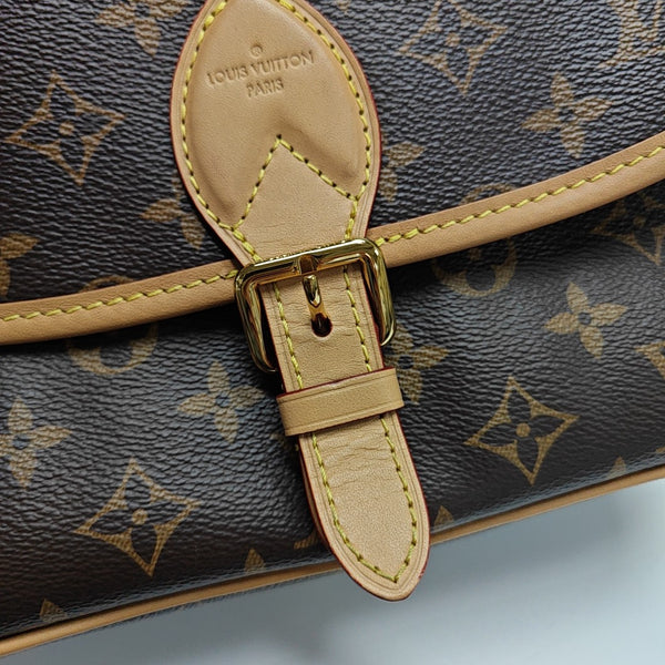 DIANE Monogram Coated Canvas Brown