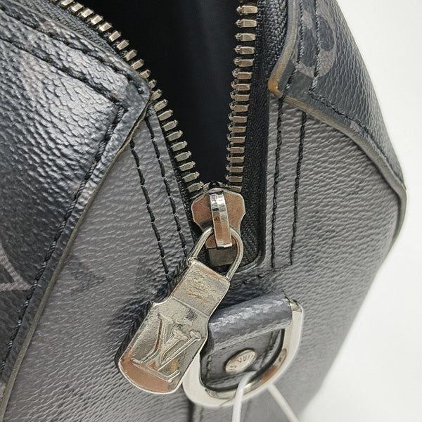 KEEPALL Monogram Coated Canvas Black