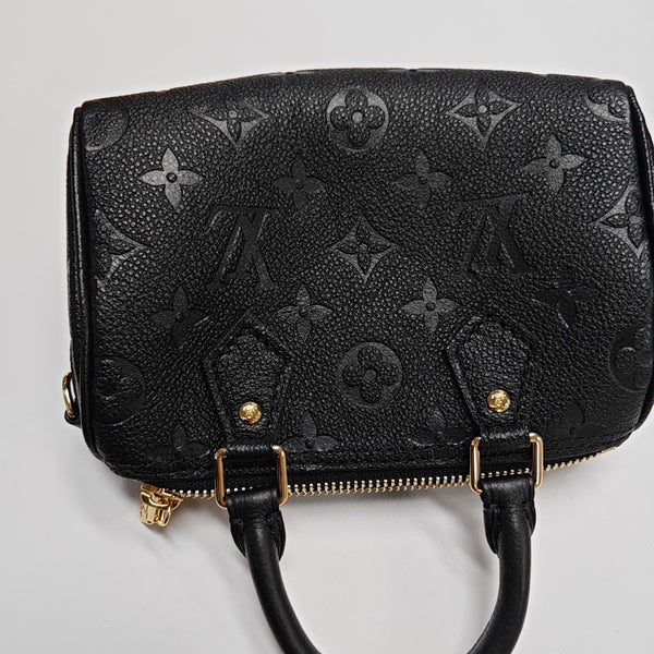 SPEEDY Nano Monogram Calfskin Black