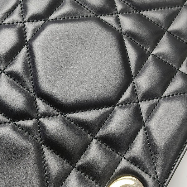 Lady D-Sire Medium Cannage Calfskin Black