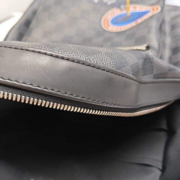 JOSH Damier Graphite Coated Canvas Gray