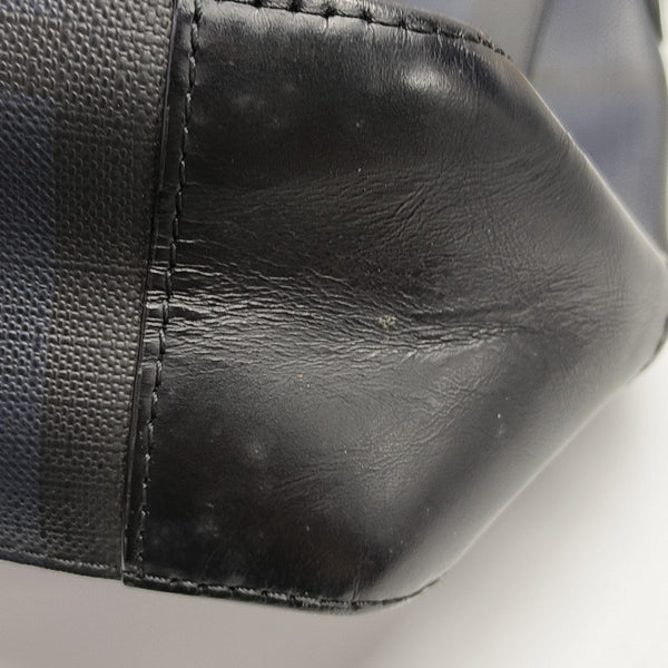 Coated Canvas Crossbody Bag Black