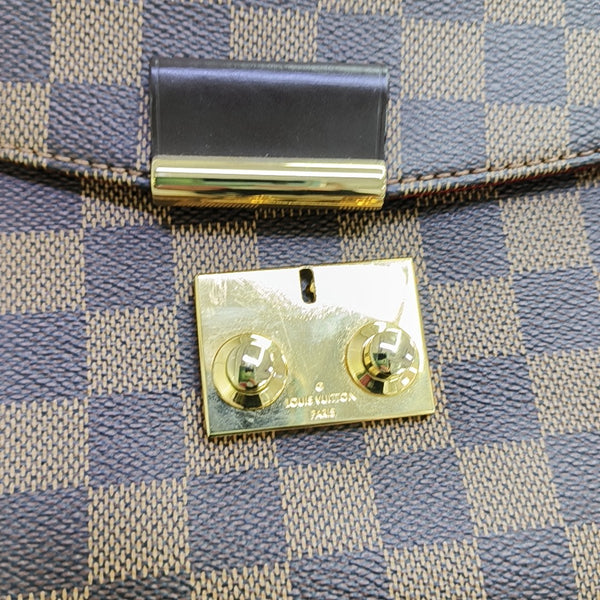 CROISETTE Damier Ebene Coated Canvas Brown