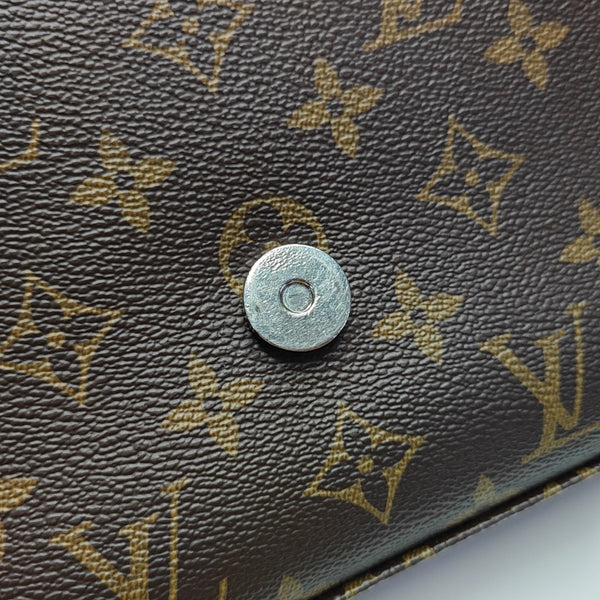 SAINT MICHEL Monogram Coated Canvas Red