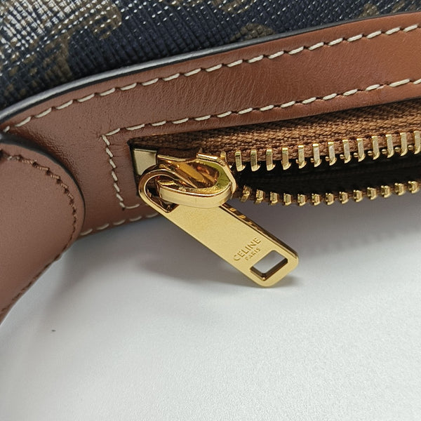 Coated Canvas Shoulder Bag Black