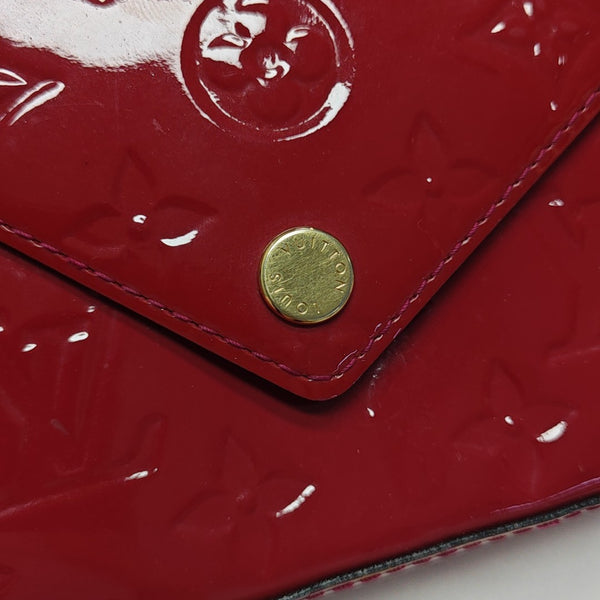 SAC LUCIE Mini Monogram Patent Leather Red