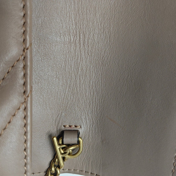 GG Marmont Mini Quilted Calfskin Beige
