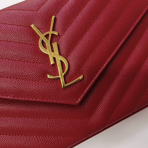 MONOGRAM Medium Quilted Calfskin Red