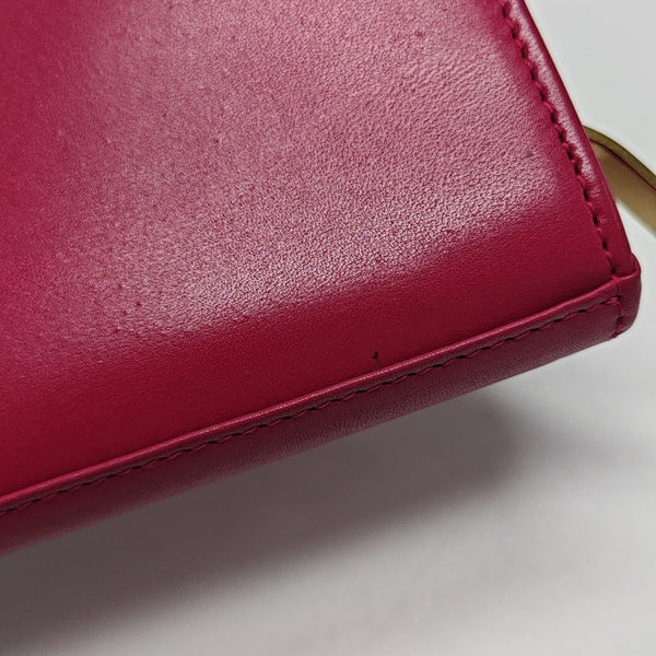 Leather Card Holder Red