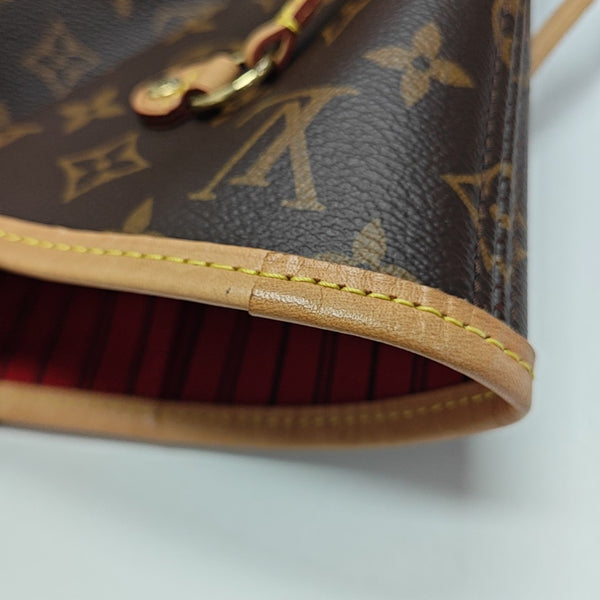 NEVERFULL MM Monogram Coated Canvas Brown