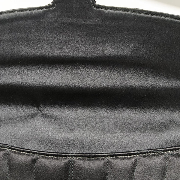 Quilted Silk Satin Black