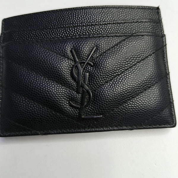 MONOGRAM Quilted Calfskin Black Card Holder
